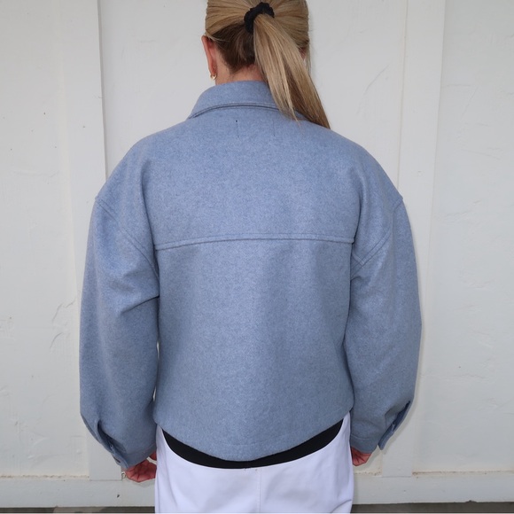 Blue Felt Blazer Jacket - Picture 2 of 3